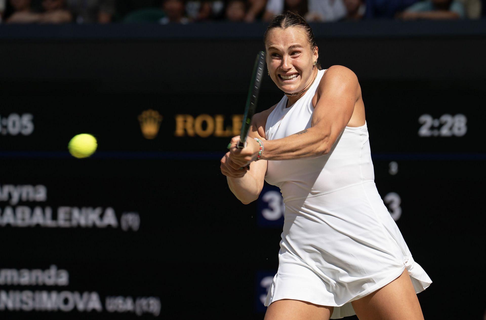 In Picture: Sabalenka in action (Getty)